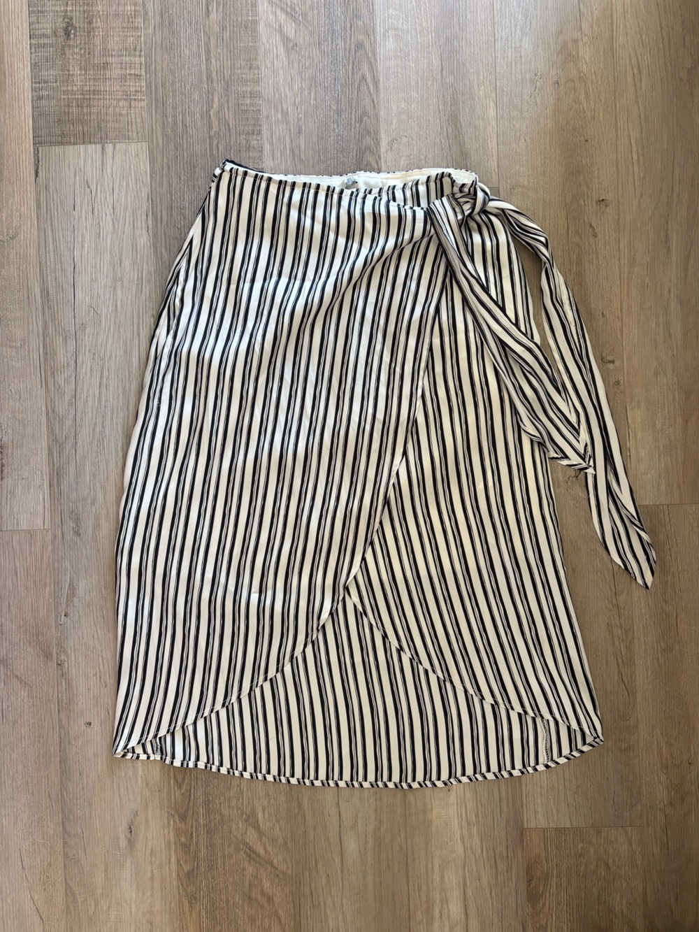 Black Tape Midi Wrap Skirt